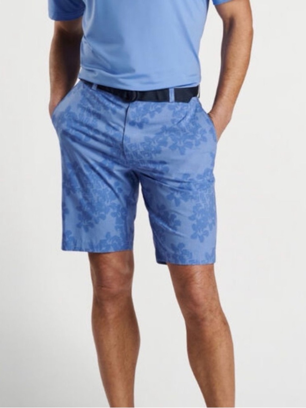 Peter Millar Shackleford Abstract Floral Performance Hybrid Golf Short Size 36